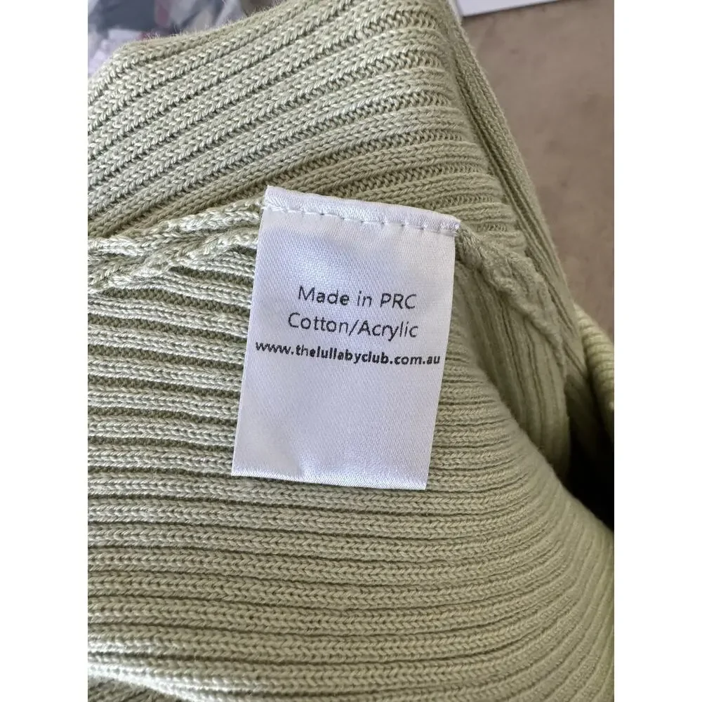 The Lullaby Club Alex Knit Ribbed Shorts Pistachio Green Small / Medium